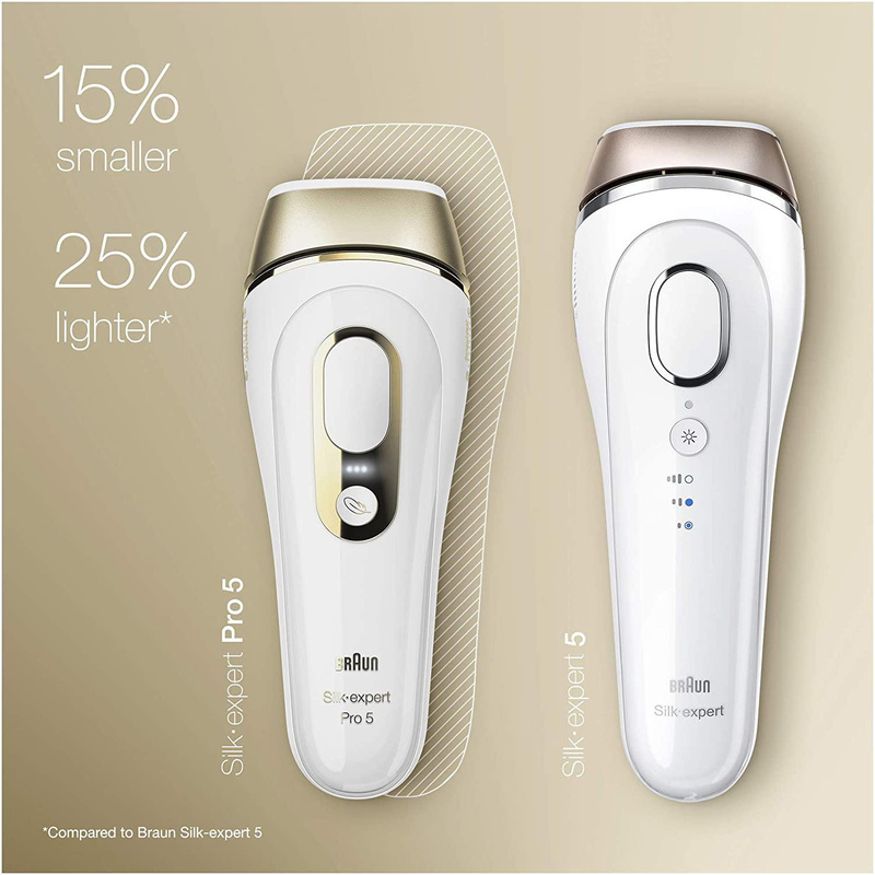 Braun Silk-expert Pro 5 PL 5014 IPL Hair Removal System with 2 Extras, White, 3 Pieces