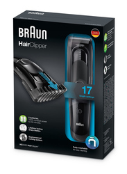 Braun HC 5050 Rechargeable Hair Clipper, Black