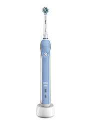 Oral B Pro 2000 3D Action Electric Toothbrush, White/Blue