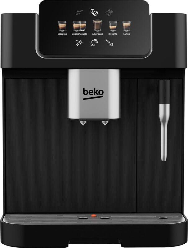 

Beko Bean To Cup Espresso Coffee Machine, 2L Water Tank Capacity, B 19 Bar Pressure, 1350W, 13 Griding Levels, Milk Frother, 5 Preset Coffee Options,