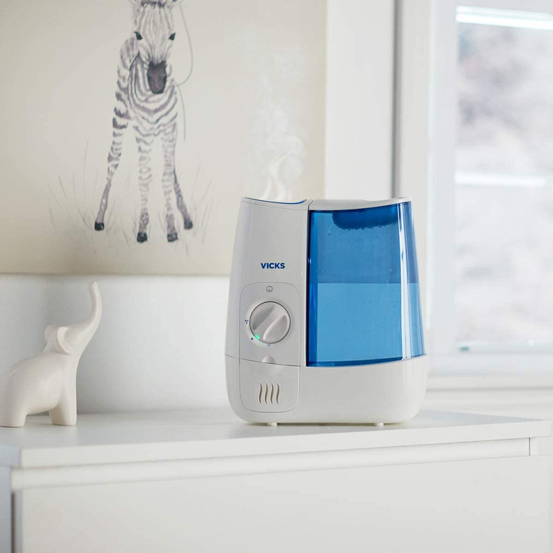 Vicks Warm Mist Humidifier, 1.8L, VH 845, White/Blue