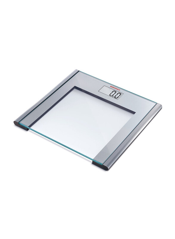 

Soehnle Silver Sense Digital Personal Bathroom Scale, 61350, Silver/Clear