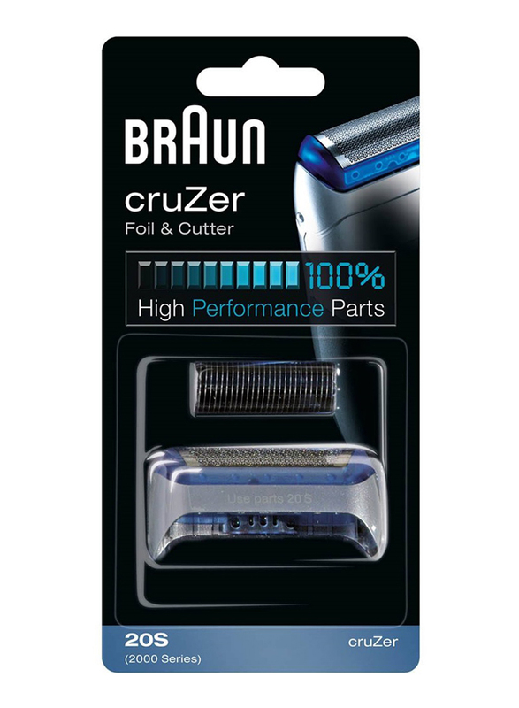 Braun Cruzer 20S Foil & Cutter Replacement Head, Blue/Silver, 1 Piece