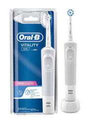 Oral B Vitality-100 Sensi Ultra Thin Rechargeable Electric Toothbrush, White