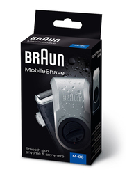 Braun Mobile Shave, M90, Dark Blue/Silver
