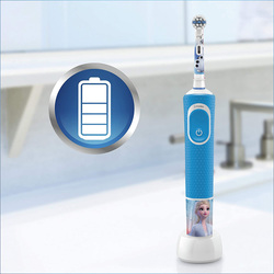 Oral-B 2K Disney Frozen II Electric Toothbrush with Travel Case Special Edition for Kids, 3+ Years, D 100.414, Multicolour