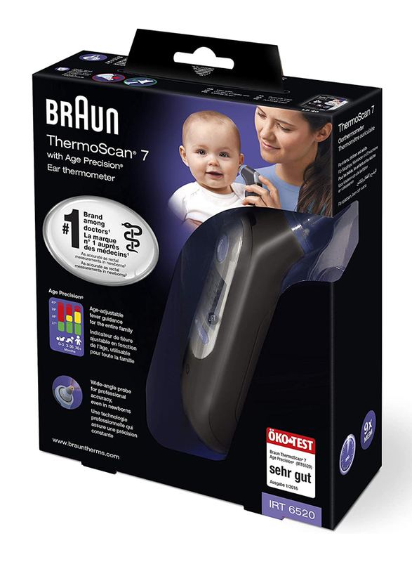 Braun ThermoScan 7 with Age Precision, IRT6520B, Black