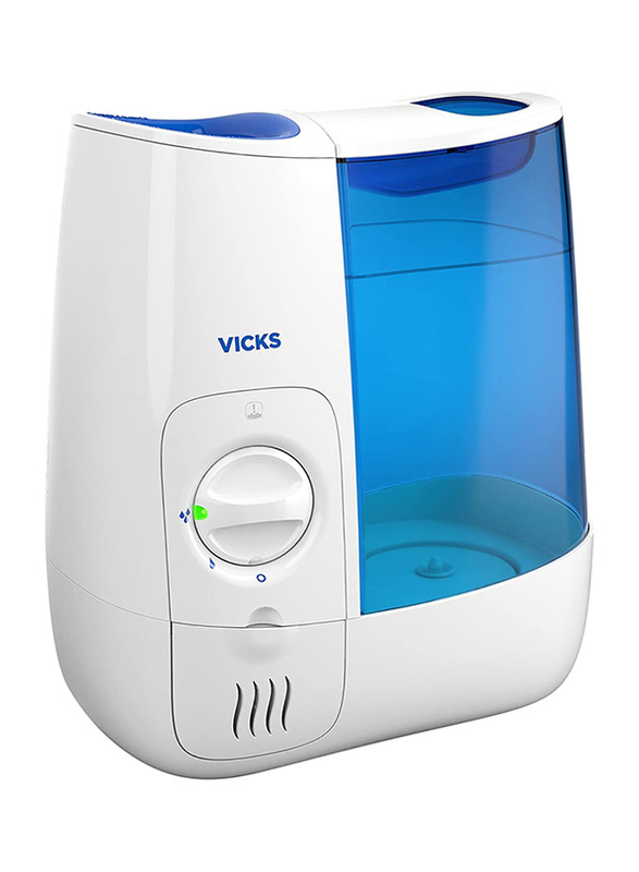 Vicks Warm Mist Humidifier, 1.8L, VH 845, White/Blue