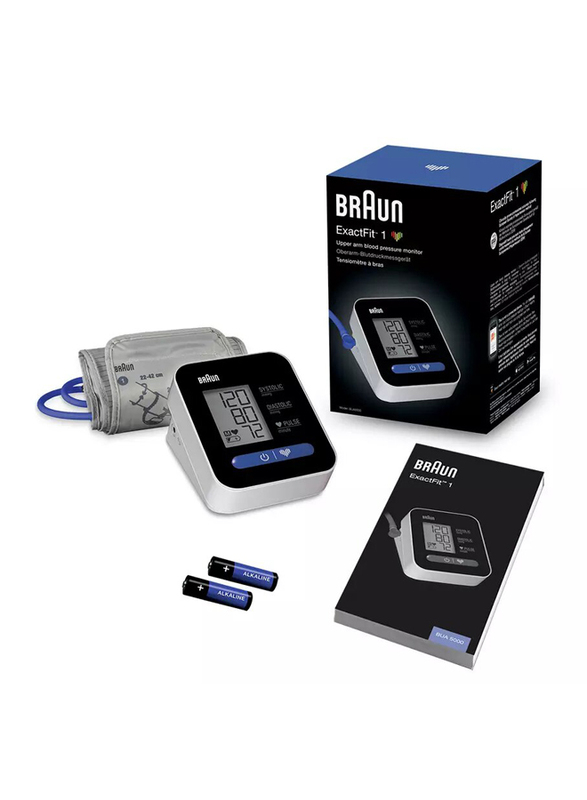 Braun Exactfit 1 Blood Pressure Monitor Upper Arm, BUA5000EUV1, White