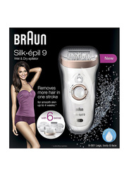 Braun Silk-Epil 9 Wet & Dry Cordless Epilator, 9561, White