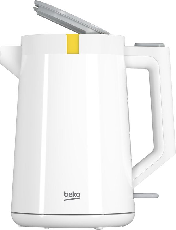 Beko Electric Kettle 1.7L, 2200W, LED warning, Heat storage function, Dry-boil Protection, 360 degree rotating base, Water level indicator, Auto Shut-off. - WKM4215W