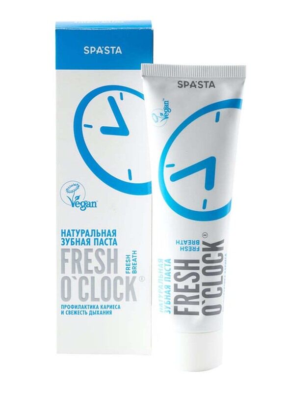 

Spasta Fresh O'clock Natural Toothpaste for Caries Prevention & Fresh Breath, 90ml