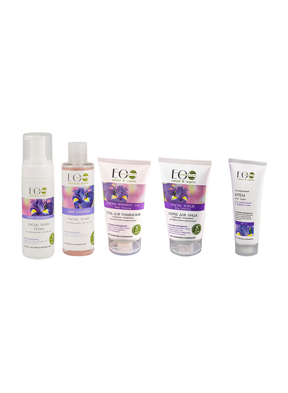 

EO Laboratorie Organic Deep Cleansing Skincare Set for Oily & Acne Prone Skin, 5 Pieces