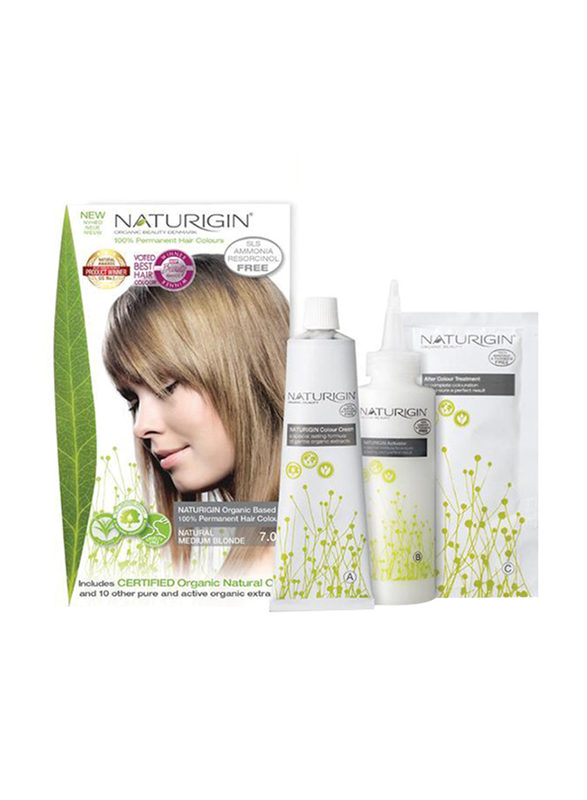 Naturigin Permanent Organic Hair Colour, 115g, 7.0 Natural Medium Blonde