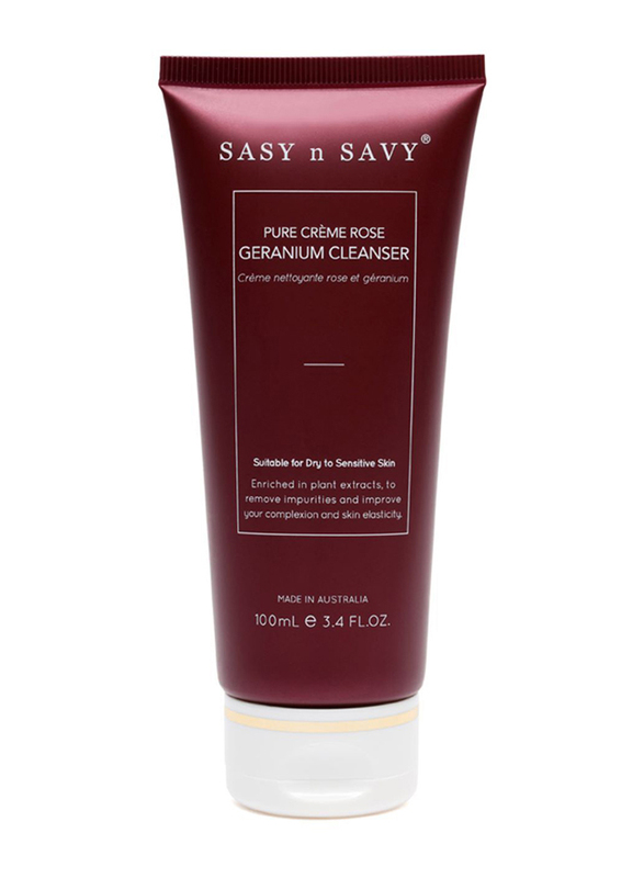 Sasy N Savy Pure Creme Rose Geranium Cleanser, 100ml