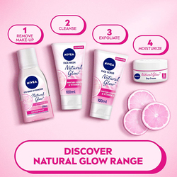 Nivea Natural Fairness Pearl Extracts & Vitamin C Eye Makeup Remover, 125ml, Pink