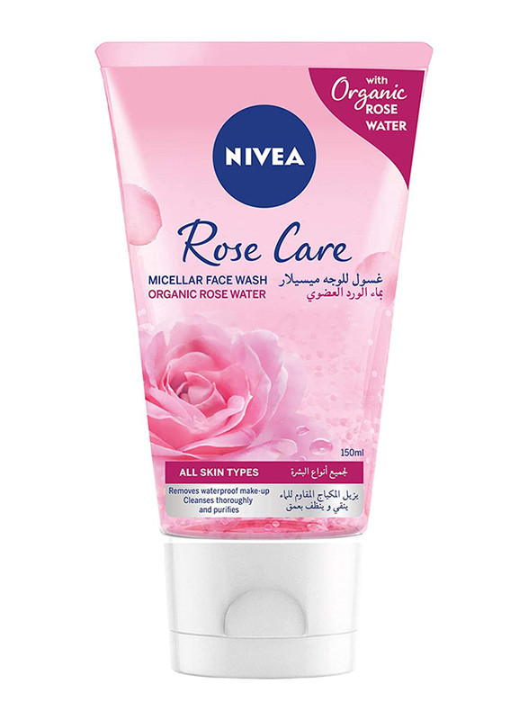 Nivea Micellar Rose Care Organic Rose Water Face Wash, 150ml