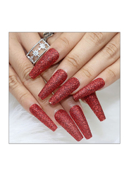 DIY Glams Glitters Press-On False Nails, Red