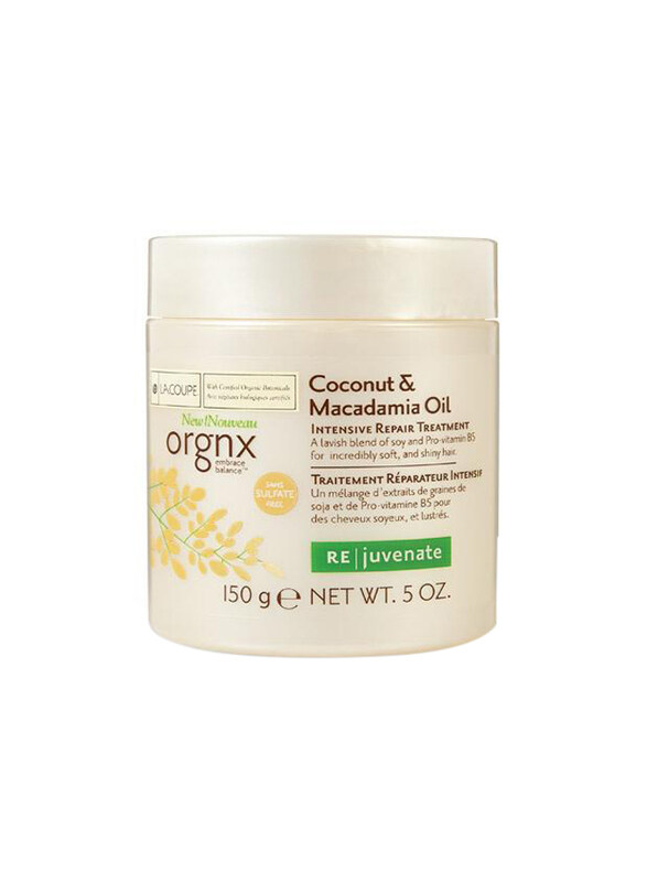 

Orgnx Coconut and Macadamia Oil Intensive Repair Treatment for Damaged Hair, 150gm