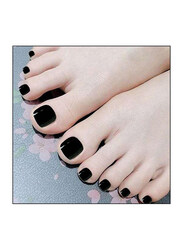 DIY Glams Glossy Press-On Toe False Nails, Black