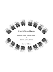 DIY Glams Own it Style Classic Curl Type Extra False Eyelashes, 16mm, Black