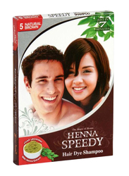 Henna Speedy Hair Dye Shampoo, 30ml, Natural Brown