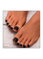 DIY Glams Matte Press-On Toe False Nails, Black