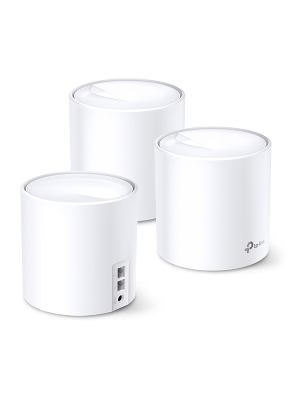 TP-Link Deco X20 Whole Home Mesh Wi-Fi 6 System, 3 Pieces, AX1800, White