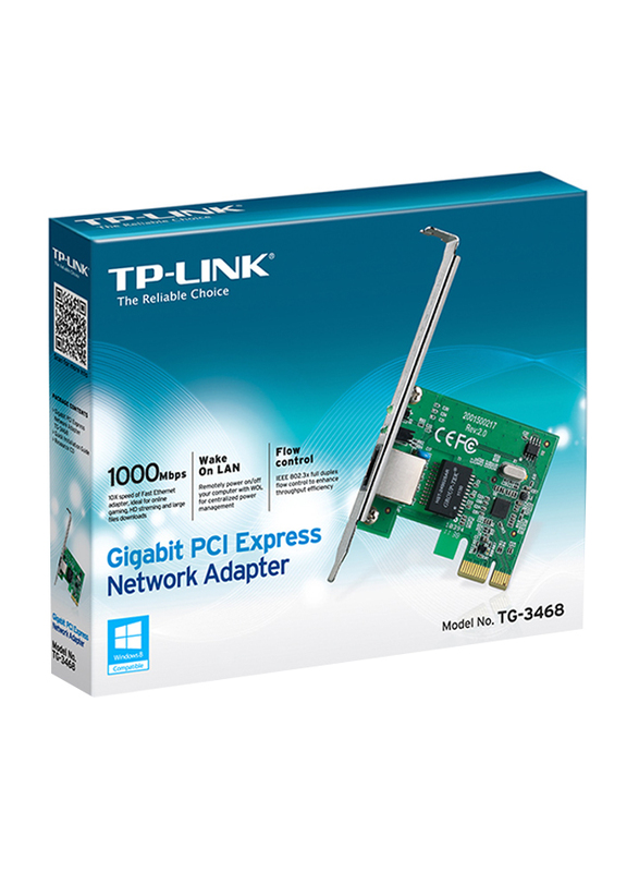 TP-Link TG-3468 Gigabit PCI Express Network Adapter, Black