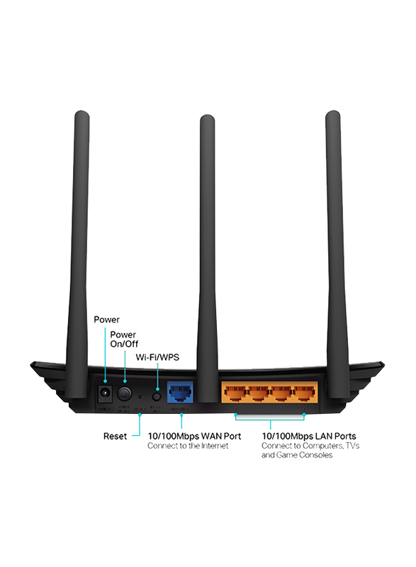 TP-Link TL-WR940N V6 450Mbps Wireless N Router, Black