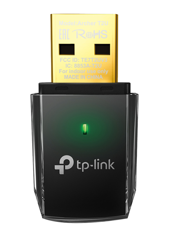 TP-Link Archer T2U AC600 Wireless Dual Band USB Adapter, Black