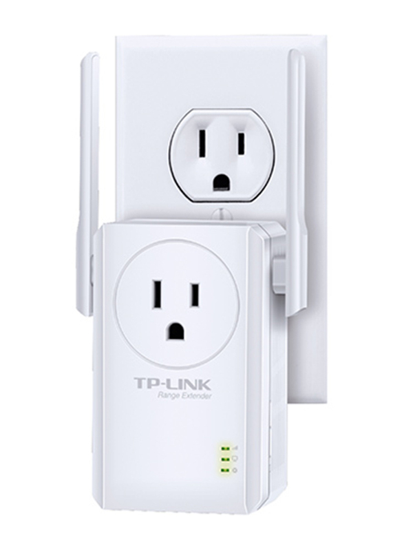 TP-Link TL-WA860RE 300Mbps Wi-Fi Range Extender with AC Passthrough, White