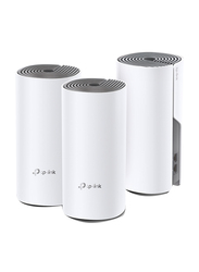 TP-Link Deco E4 Whole Home Mesh Wi-Fi System, 3 Pieces, AC1200, White/Grey