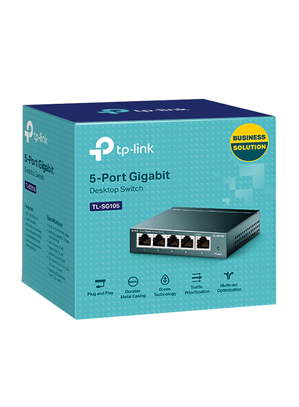 TP-Link TL-SG105 V6 5-Port 10/100/1000Mbps Desktop Switch, Black