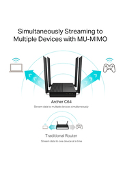 TP-Link Archer C64 Wireless MU-MIMO WiFi Router, AC1200, Black