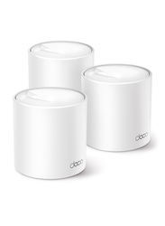 TP-Link Deco X60 Home Mesh Wi-Fi System, 3-Pieces, AX3000, White