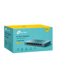 TP-Link LS108G 8-Port 10/100/1000Mbps Desktop Network Switch, Black