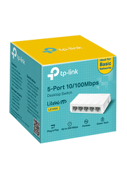 TP-Link LS1005 5-Port 10/100Mbps Desktop Network Switch, White