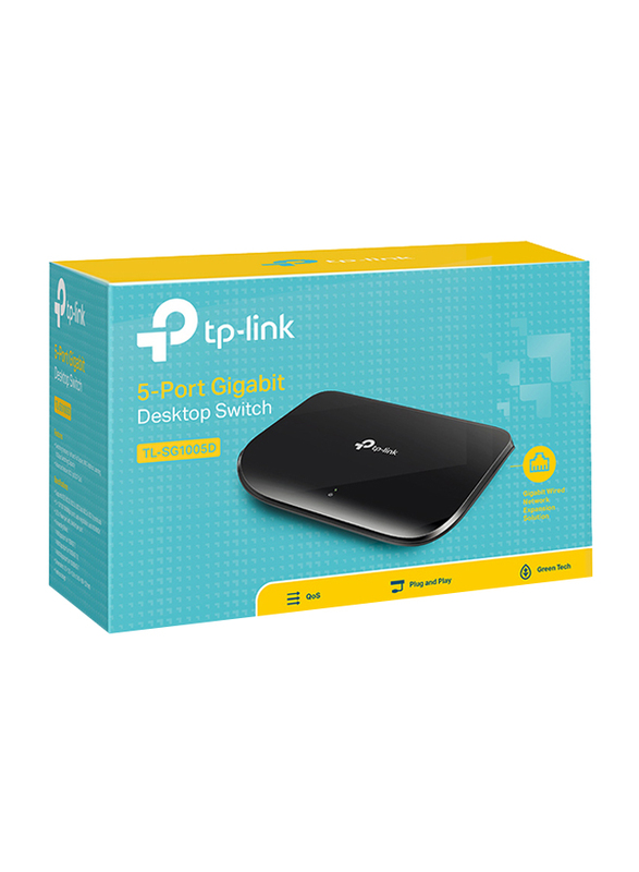 TP-Link TL-SG1005D V8 5-Port Gigabit Desktop Switch, Black