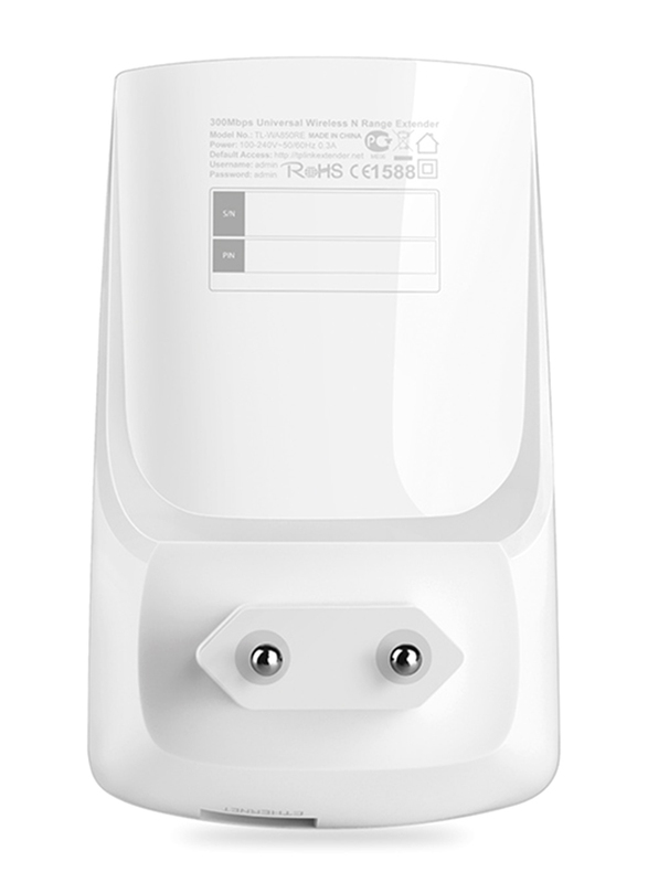 TP-Link TL-WA850RE V7 300Mbps Wi-Fi Range Extender, White