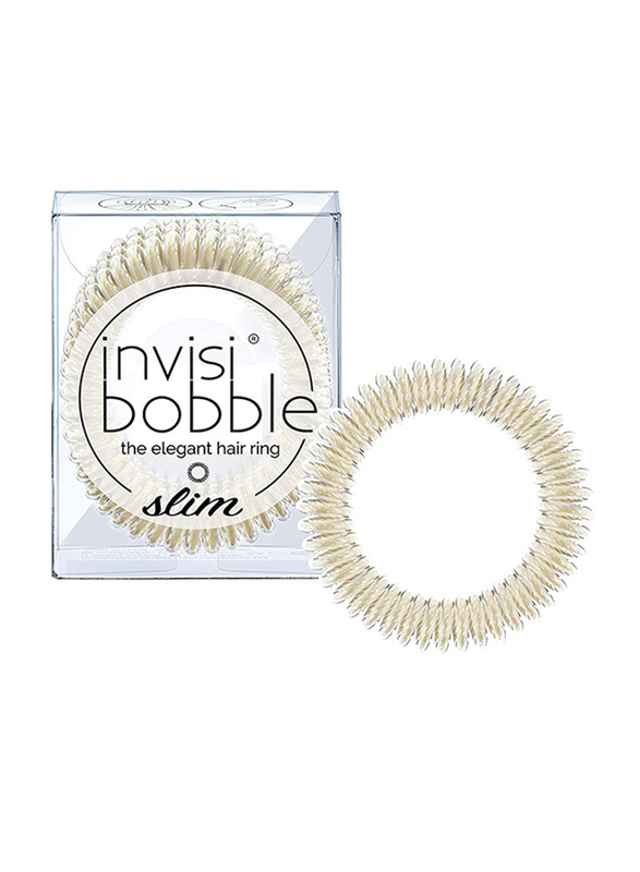 Invisibobble Slim Elegant Hair Ring, Stay Gold, 3 Pieces