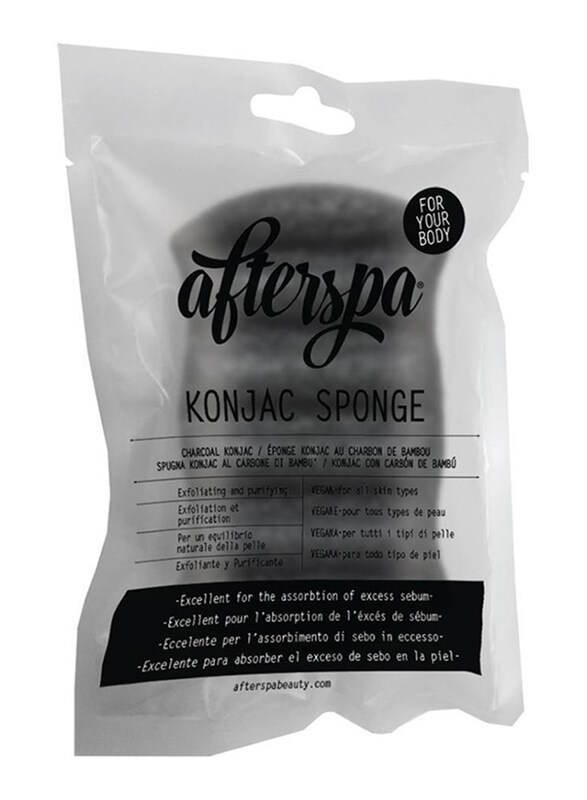 

AfterSpa Charcoal Konjac Sponge Reusable Packaging, 1 Piece