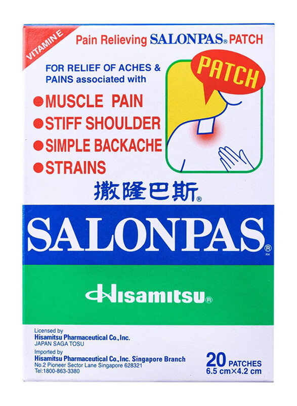 

Salonpas Pain Relieving Patch, 20 pieces