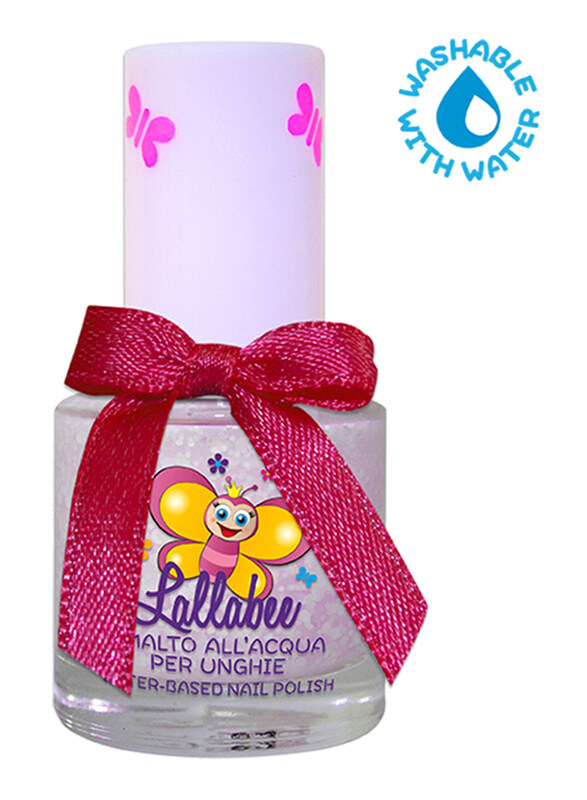 

Lallabee Water Based Nail Enamel, Floret Of Glttr, Light Pink