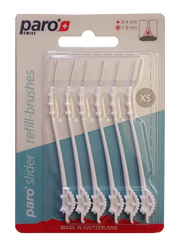 

Paro 1031 Slider Refill Brushes Xs, White, Cylindrical 1.9mm, 6 Piece