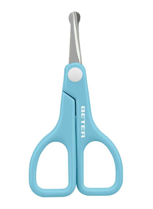 

Beter Blunt Tip Nail Scissor for Babies with Plastic Handle, 13060, Silver/Blue