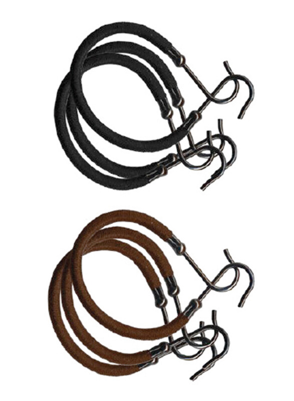 

Beter Hair Ties Elastics Set, 19001, Brown/Black, 6 Pieces