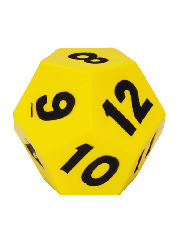 Dawson Sports 12-Sided Dice, Yellow