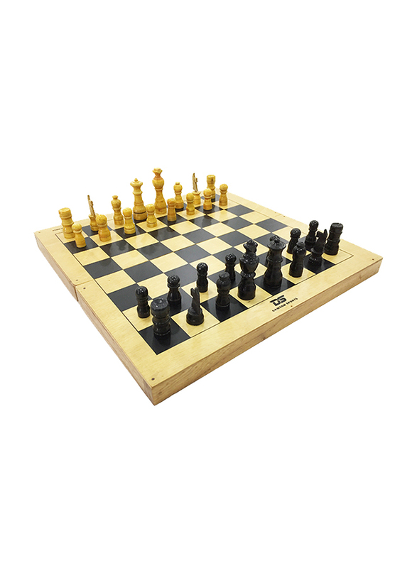 Dawson Sports Chess Board with Chessmen, Brown