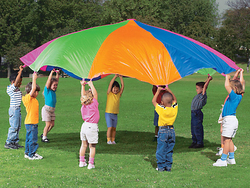 Dawson Sports Rainbow Parachute with 24 Handles, 8 Meters, Multicolor